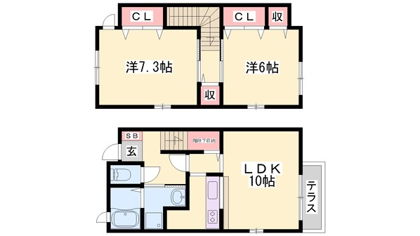 アメニティカスガⅥの物件間取画像